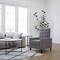 Merrick Lane Darcy Recliner Chair Mid-Century Modern Faux Leather Tufted Upholstery Ergonomic Push Back Living Room Recliner